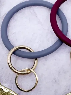 Gray Silicone Key Ring